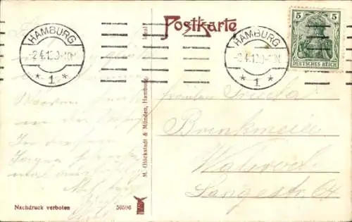 Ak Hamburg Mitte Neustadt, Alster mit Jungfernstieg