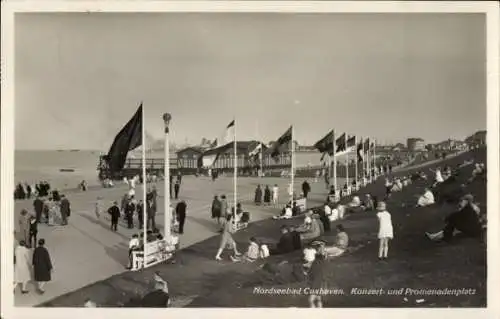 Ak Nordseebad Cuxhaven, Konzert und Promenadenplatz