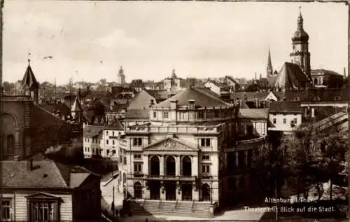 Ak Altenburg in Thüringen, Theater, Stadtansicht, historische Architektur, Landschaft