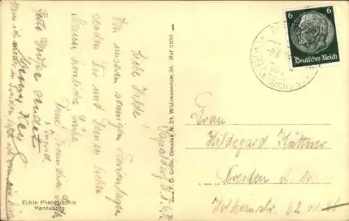 Ak Papstdorf Gohrisch Sächsische Schweiz, Papststein, Gesamtansicht