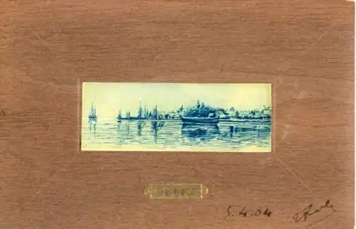 Ak Delft Südholland Niederlande, Landschaft mit Booten, Wasser, Bäume, Segelboote