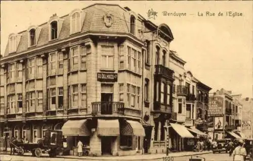 Ak Wenduine Wenduyne De Haan Westflandern, Rue de l'Eglise