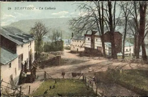 Ak Stavelot Wallonien Lüttich, Ansicht von La Collerie, Häuser, Bäume, Landschaft