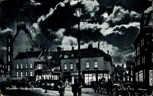 Mondschein Ak Dover South East England, Market Square