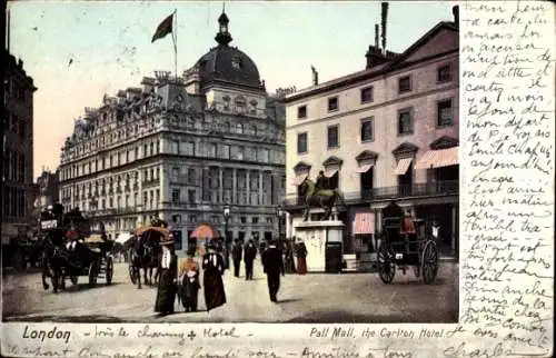 Ak London City England, Pall Mall, the Carlton Hotel