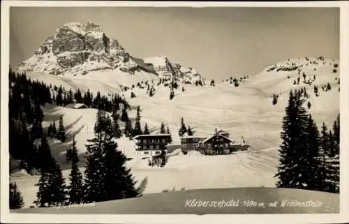 Ak Schröcken Vorarlberg, Körberseehotel, Winter