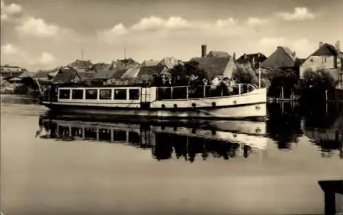 Ak Malchow in Mecklenburg, am Malchower See, Schiff