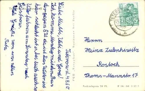 Ak Teterow in Mecklenburg, Burgwall