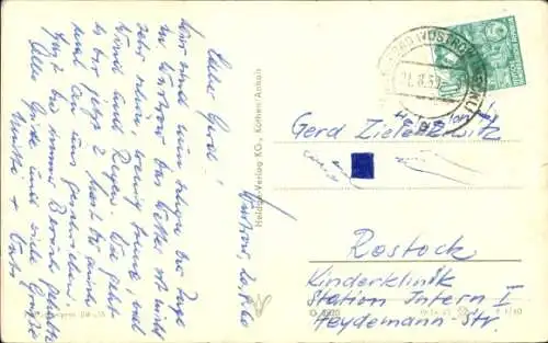 Ak Ostseebad Wustrow Fischland, Wellengang, Kirche, Reetdachhäuser