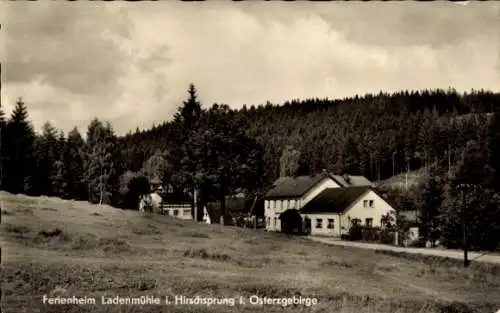 Ak Hirschsprung Altenberg Erzgebirge, Ferienheim Ladenmühle