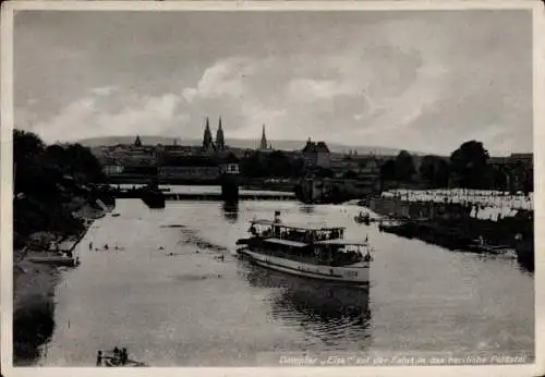 Ak Kassel in Hessen, Dampfer Elsa auf der Fulda