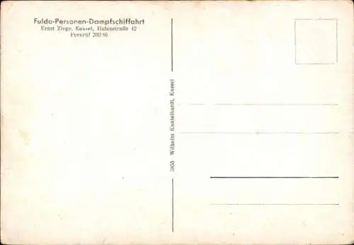 Ak Kassel in Hessen, Dampfer Elsa auf der Fulda