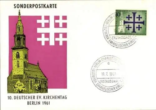 Ak Berlin, 10. Deutscher Evangelischer Kirchentag 1961