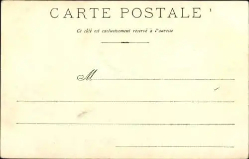 Ak Genf Stadt Schweiz, Schiff auf dem Wasser, Gebäude im Hintergrund,  Abfahrt des Schiffes