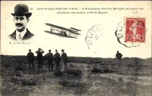 Ak Flugpionier Orville Wright, Flugzeug, Fort Myers