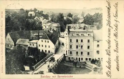 Ak Seidau Bautzen Oberlausitz,  Spreebrücke