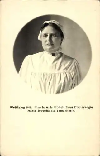 Ak Erzherzogin Maria Josepha als Samariterin, I. WK