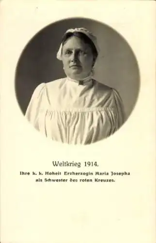 Ak Erzherzogin Maria Josepha als Samariterin, I. WK