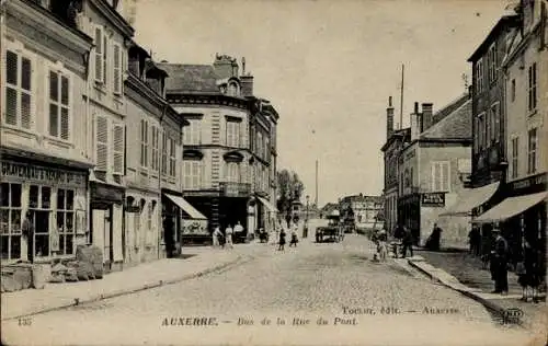 Ak Auxerre Yonne, Rue du Pont