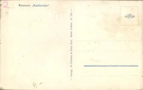 Foto Ak Kriegsschiff,  Kreuzer Karlsruhe