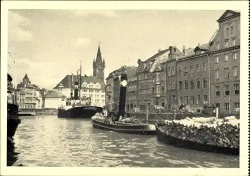 Ak Kaliningrad Königsberg Ostpreußen, Schiff Pillau, Reederei Poseidon
