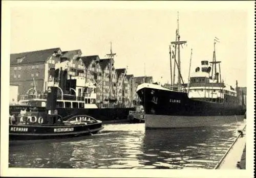 Ak Kaliningrad Königsberg Ostpreußen, Schiff Elbing, Reederei Poseidon