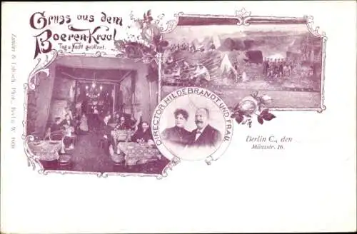 Passepartout Ak Berlin Mitte, Gasthaus Boeren Kraal, Münzstraße 16