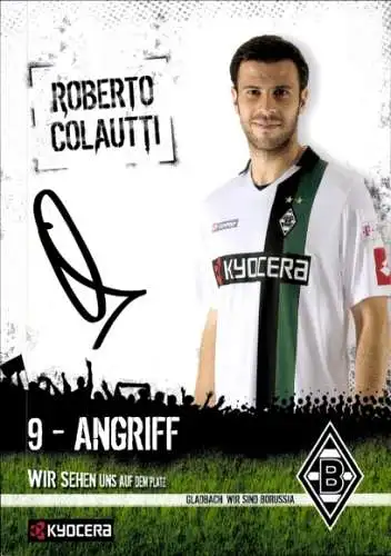 Autogrammkarte Fußballer Roberto Colautti, Borussia Mönchengladbach, Autogramm