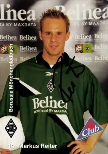 Autogrammkarte Fußballer Markus Reiter, Borussia Mönchengladbach, Autogramm