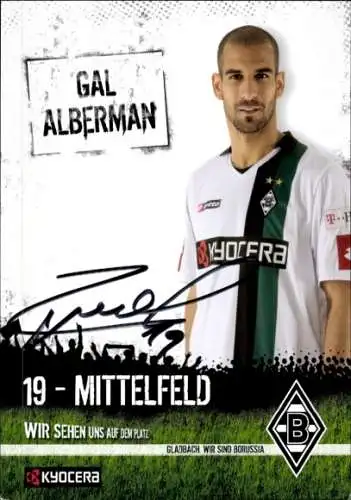Autogrammkarte Fußballer Gal Albermann, Borussia Mönchengladbach, Autogramm