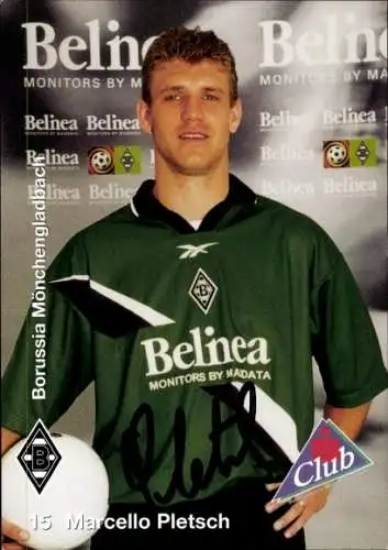 Autogrammkarte Fußballer Marcello Pletsch, Borussia Mönchengladbach, Autogramm