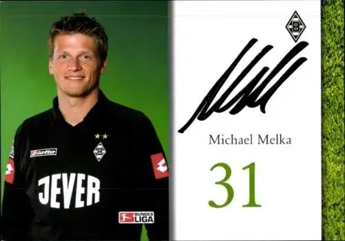 Autogrammkarte Fußballer Michael Melka, Borussia Mönchengladbach, Autogramm