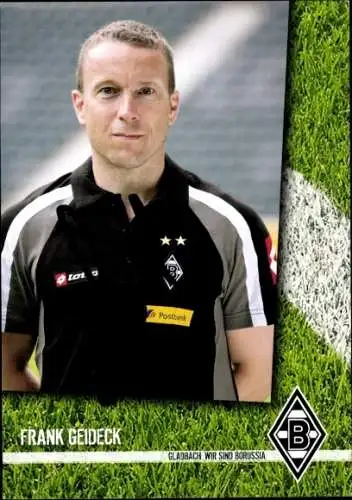 Autogrammkarte Co Trainer Frank Geideck, Borussia Mönchengladbach, Autogramm