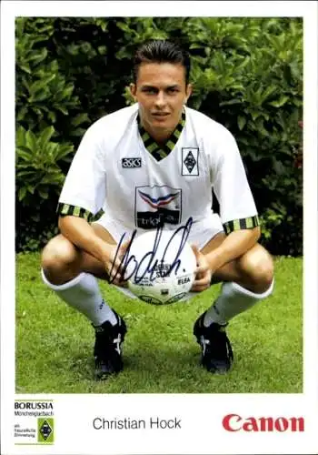 Autogrammkarte Fußballer Christian Hock, Borussia Mönchengladbach, Autogramm