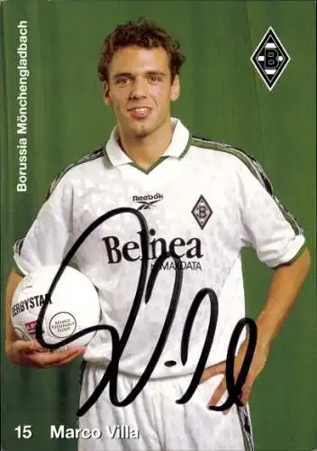 Autogrammkarte Fußballer Marco Villa, Borussia Mönchengladbach, Autogramm