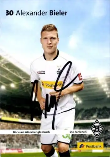 Autogrammkarte Fußballer Alexander Bieler, Borussia Mönchengladbach, Autogramm