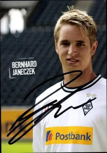 Autogrammkarte Fußballer Bernhard Janeczek, Borussia Mönchengladbach, Autogramm