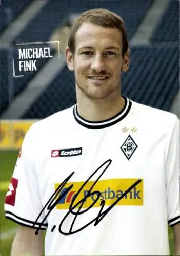 Autogrammkarte Fußballer Michael Fink, Borussia Mönchengladbach, Autogramm