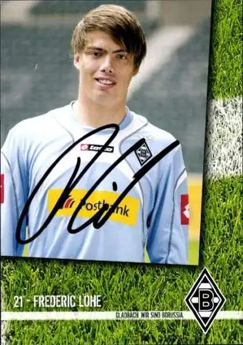 Autogrammkarte Fußballer Frederic Löhe, Borussia Mönchengladbach, Autogramm