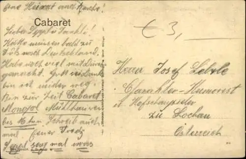 Ak Kabarett-Künstlerin Mary Ogra