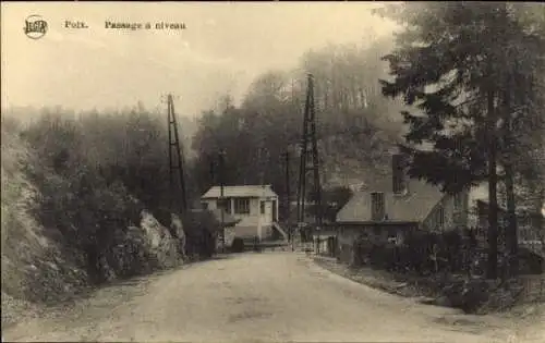 Ak Saint Hubert Wallonien Luxemburg, Val de Poix, Passage à niveau