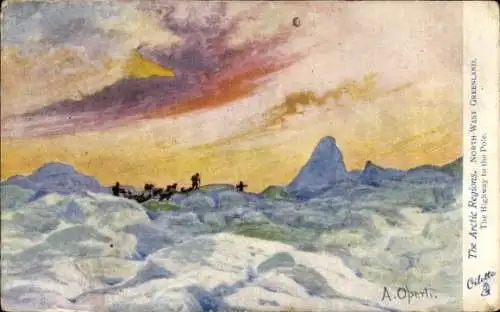 Künstler Ak Operti, A., Northwest Greenland, The Highway to the Pole