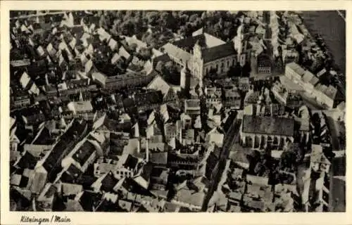 Ak Kitzingen in Mainfranken Bayern, Fliegeraufnahme