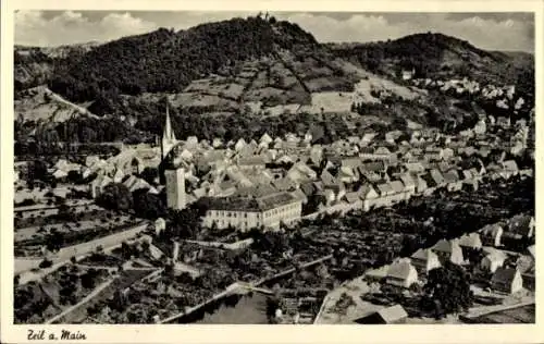 Ak Zeil am Main Unterfranken, Fliegeraufnahme