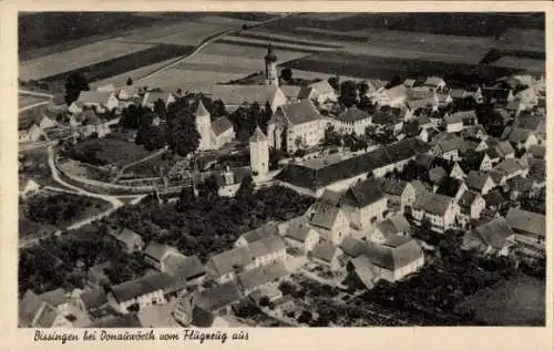 Ak Bissingen in Schwaben Bayern, Fliegeraufnahme