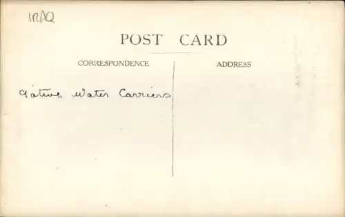 Foto Ak Irak, Zwei Männer, Esel, Transport, Palmen