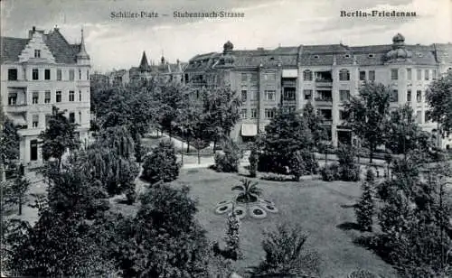 Ak Berlin Schöneberg Friedenau, Schillerplatz, Stubenrauchstraße