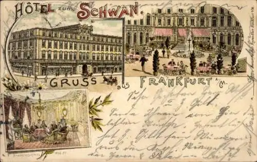 Litho Frankfurt am Main, Hotel zum Schwan