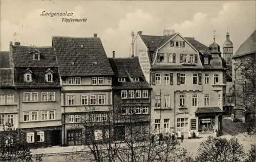 Ak Bad Langensalza in Thüringen, Töpfermarkt