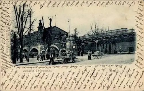 Ak Berlin Tiergarten, Bahnhof
